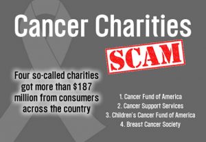 Watch out for cancer charity scams